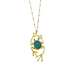 Frog pendant with...