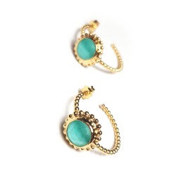 Aquaprase gold hoop earrings