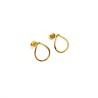 Gold 14k stud Earrings with brown Diamonds