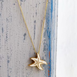 Starfish Gold 9k enamel...