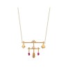 Balance Gold 14k necklace with rubies